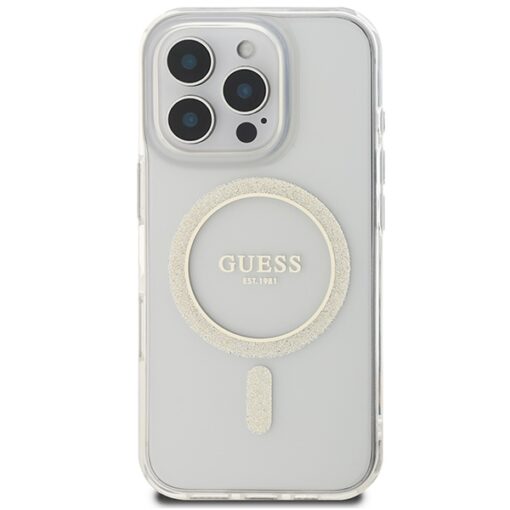 Guess HC MagSafe IML Glitter Circle case for iPhone 16 Pro Max 6,9" transparent - Image 3