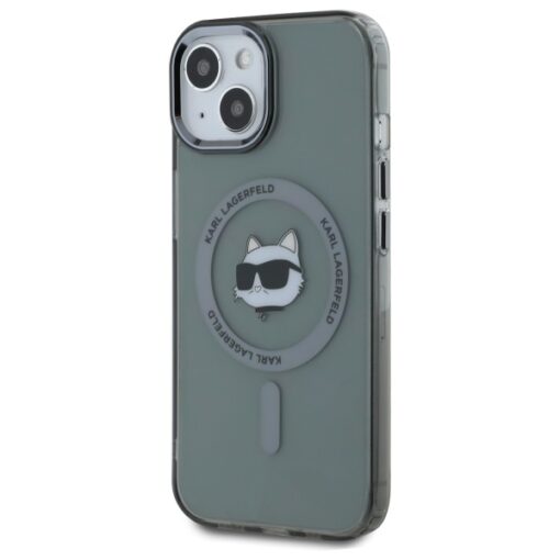 Karl Lagerfeld HC MagSafe IML Metal Choupette Head case for iPhone 15 6,1" black - Image 2