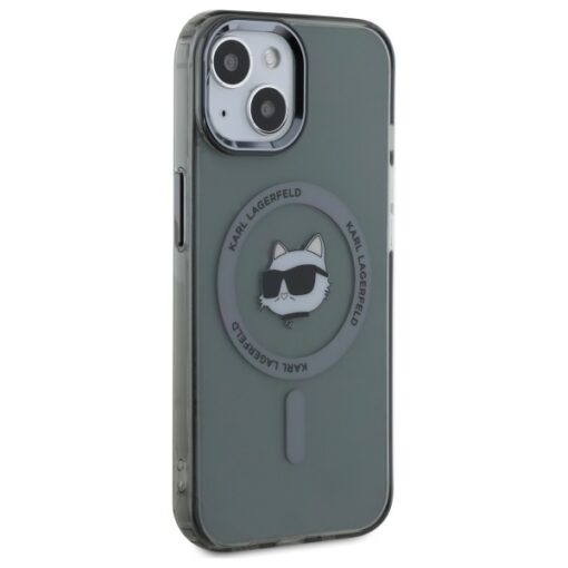 Karl Lagerfeld HC MagSafe IML Metal Choupette Head case for iPhone 15 6,1" black - Image 4
