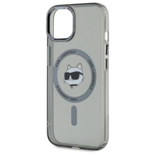 Karl Lagerfeld HC MagSafe IML Metal Choupette Head case for iPhone 15 6,1" black - Image 6