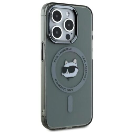 Karl Lagerfeld HC MagSafe IML Metal Choupette Head case for iPhone 15 Pro Max 6,7" black - Image 2