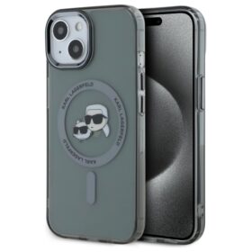 Karl Lagerfeld HC MagSafe IML Metal KC Heads case for iPhone 15 6,1" black
