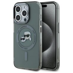 Karl Lagerfeld HC MagSafe IML Metal KC Heads case for iPhone 15 Pro 6,7" black