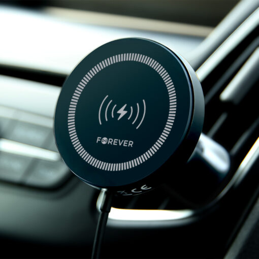 Forever car holder for air vent MACH-300 magnetic with wireless charging black Qi2 15W - Image 5