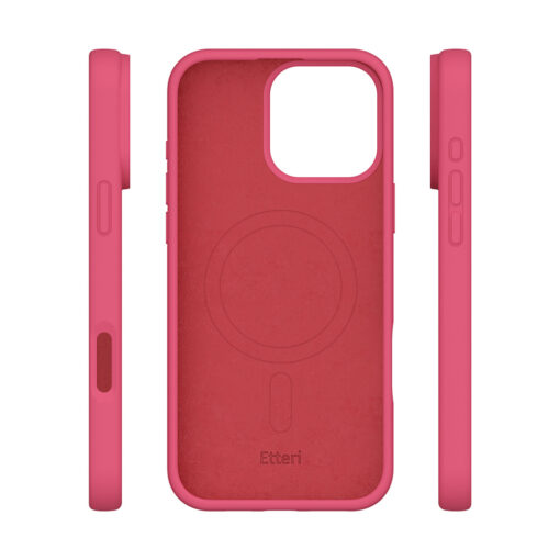 Etteri Silicone Mag case for iPhone 16 Pro Max 6,9" raspberry - Image 6
