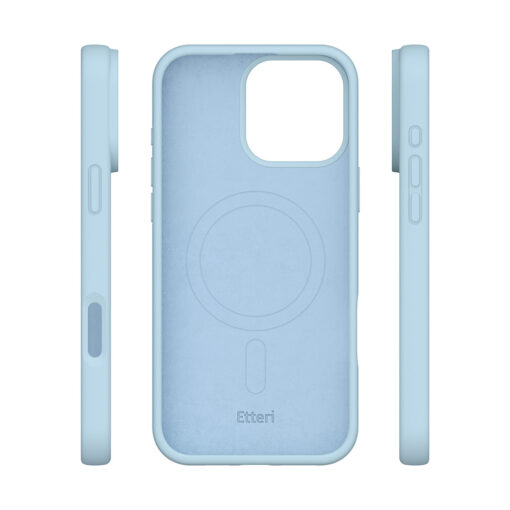 Etteri Silicone Mag case for iPhone 16 Pro 6,3" light blue - Image 6