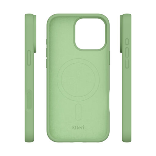 Etteri Silicone Mag case for iPhone 16 Pro 6,3" light green - Image 6