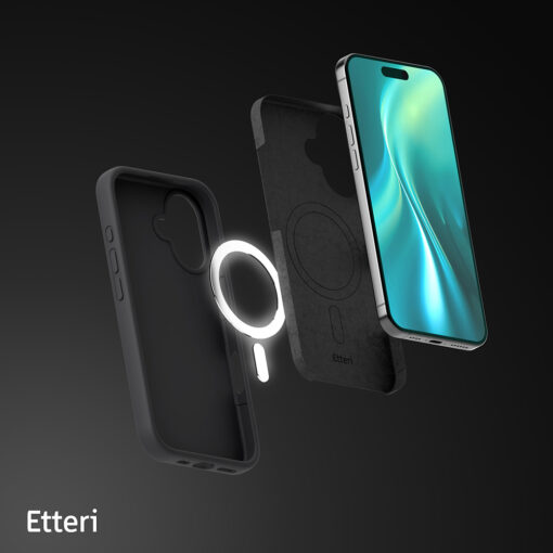 Etteri Silicone Mag case for iPhone 16 Plus 6,7" black - Image 8