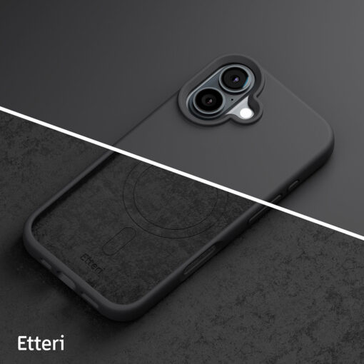 Etteri Silicone Mag case for iPhone 16 Plus 6,7" black - Image 12