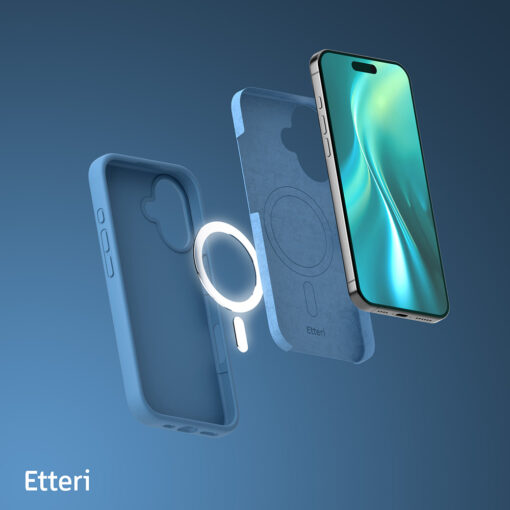 Etteri Silicone Mag case for iPhone 16 Plus 6,7" dark blue - Image 8
