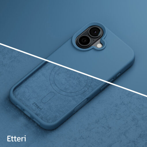 Etteri Silicone Mag case for iPhone 16 Plus 6,7" dark blue - Image 11