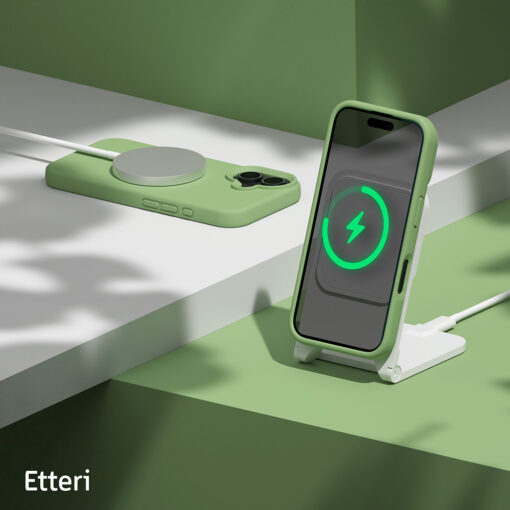 Etteri Silicone Mag case for iPhone 16 Plus 6,7" light green - Image 7