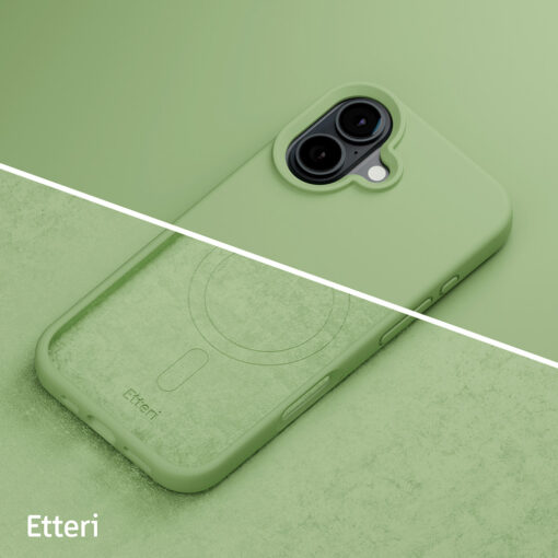 Etteri Silicone Mag case for iPhone 16 Plus 6,7" light green - Image 12