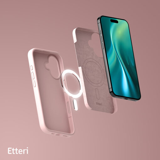 Etteri Silicone Mag case for iPhone 16 Plus 6,7" light pink - Image 8