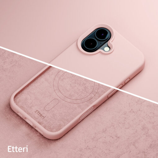 Etteri Silicone Mag case for iPhone 16 Plus 6,7" light pink - Image 12