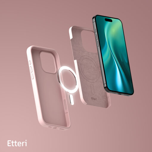 Etteri Silicone Mag case for iPhone 16 Pro Max 6,9" light pink - Image 8