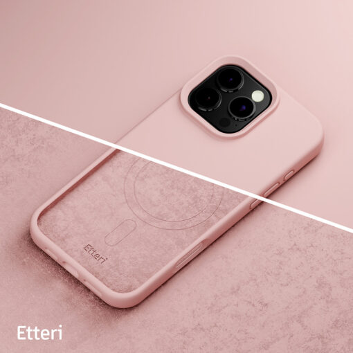 Etteri Silicone Mag case for iPhone 16 Pro Max 6,9" light pink - Image 11