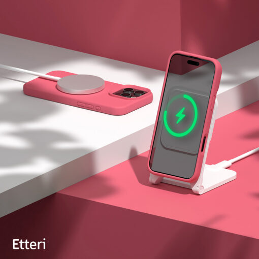 Etteri Silicone Mag case for iPhone 16 Pro Max 6,9" raspberry - Image 7