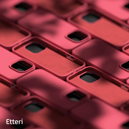 Etteri Silicone Mag case for iPhone 16 Pro Max 6,9" raspberry - Image 9