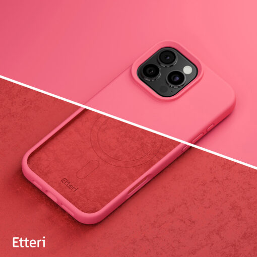 Etteri Silicone Mag case for iPhone 16 Pro Max 6,9" raspberry - Image 11