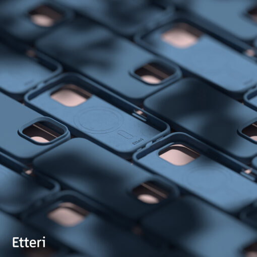 Etteri Silicone Mag case for iPhone 16 Pro 6,3" dark blue - Image 9