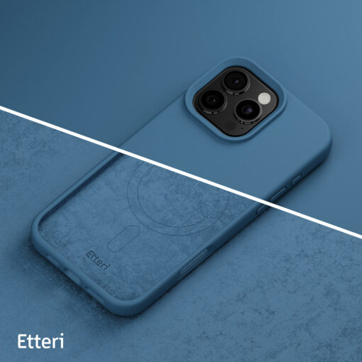 Etteri Silicone Mag case for iPhone 16 Pro 6,3" dark blue - Image 11