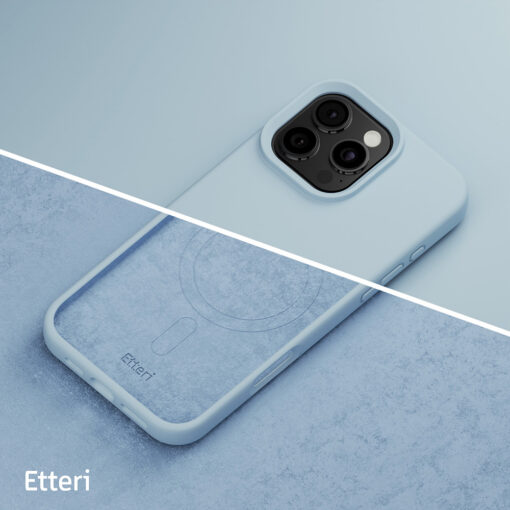 Etteri Silicone Mag case for iPhone 16 Pro 6,3" light blue - Image 11