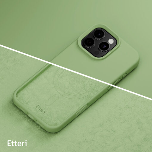 Etteri Silicone Mag case for iPhone 16 Pro 6,3" light green - Image 11