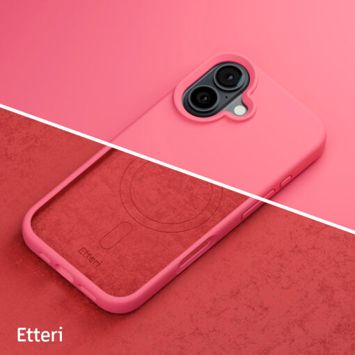 Etteri Silicone Mag case for iPhone 16 6,1" raspberry - Image 11