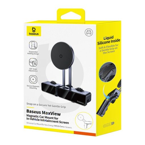 OS-Baseus MaxView Magnetic Car Mount for In-Vehicle Infotainment Screen Space Grey - Image 7