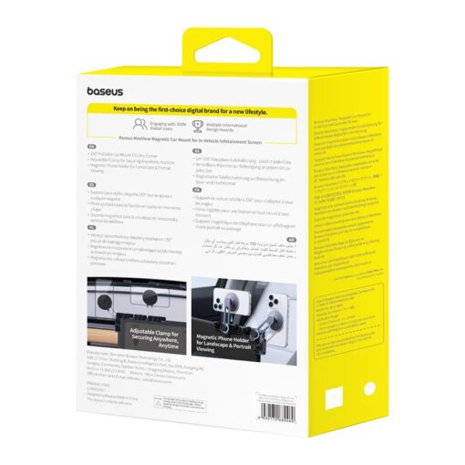 OS-Baseus MaxView Magnetic Car Mount for In-Vehicle Infotainment Screen Space Grey - Image 8