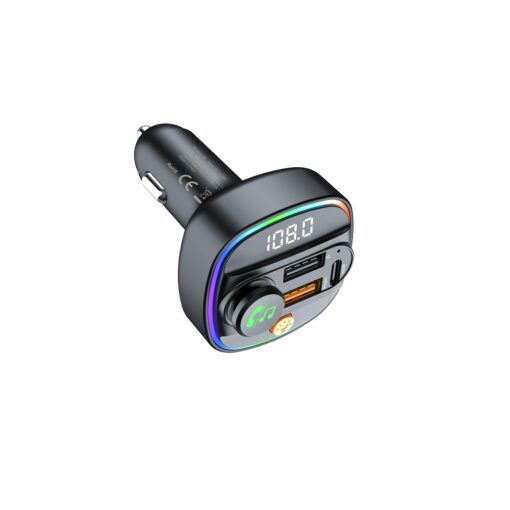 Devia transmitter FM Smart Bluetooth MP3 car charger PD 30W 1x USB-C 2x USB 3A black - Image 3