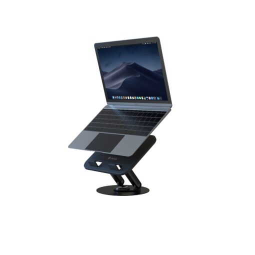 Devia folding holder stand EL238 for laptop tablet rotating 360 aluminum black - Image 4