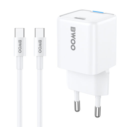 BWOO GaN 30W Wall Charger USB-C port with C-C 60W cable