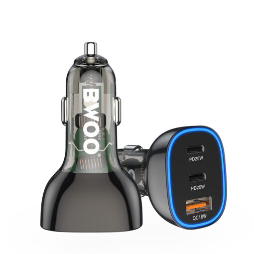 BWOO 68W Car charger, double USB-C and USB port - Image 3