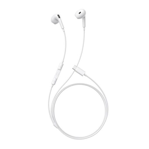 OS-Baseus Encok CZ19 Wired Earphones Moon White - Image 2