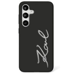 Karl Lagerfeld HC Silicone Sign Metal Logo case for Samsung Galaxy S25 black