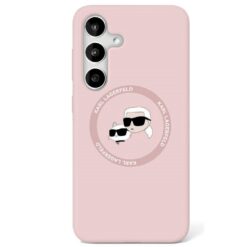 Karl Lagerfeld HC Magnetic Silicone case foruble Heads case for Samsung Galaxy S25 Plus pink