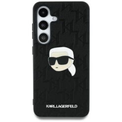 Karl Lagerfeld HC PU Monogram K. Head Pin case for Samsung Galaxy S25 Ultra black