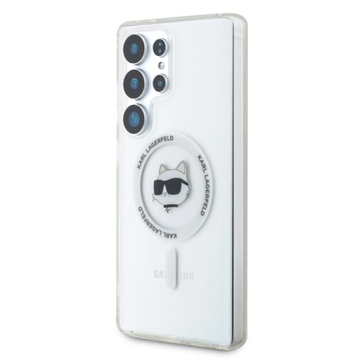Karl Lagerfeld HC Magnetic IML Metal Choupette Head case for Samsung Galaxy S25 Ultra white - Image 2