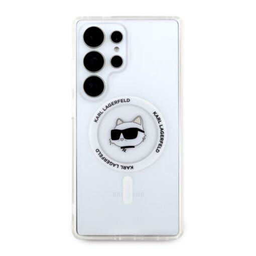 Karl Lagerfeld HC Magnetic IML Metal Choupette Head case for Samsung Galaxy S25 Ultra white - Image 3