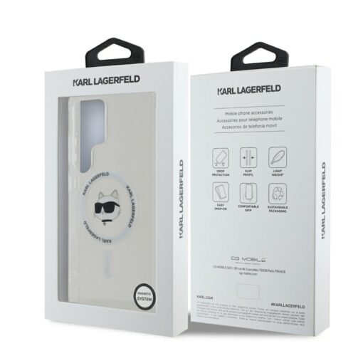 Karl Lagerfeld HC Magnetic IML Metal Choupette Head case for Samsung Galaxy S25 Ultra white - Image 8