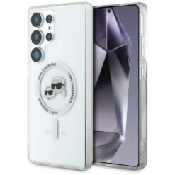 Karl Lagerfeld HC Magnetic IML Metal KC Heads case for Samsung Galaxy S25 Ultra white