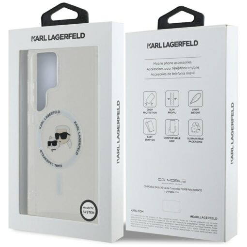 Karl Lagerfeld HC Magnetic IML Metal KC Heads case for Samsung Galaxy S25 Ultra white - Image 8
