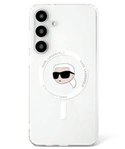 Karl Lagerfeld HC Magnetic IML Metal K. Head case for Samsung Galaxy S25 white
