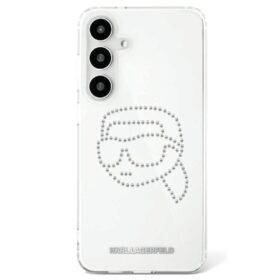 Karl Lagerfeld HC IML Rhinestones K Head case for Samsung Galaxy S25 transparent