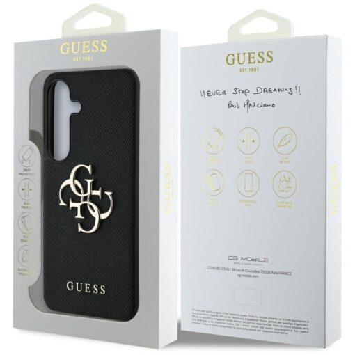 Guess HC PU Grained Big 4G and Classic Logo case for Samsung Galaxy S25 Plus black - Image 8