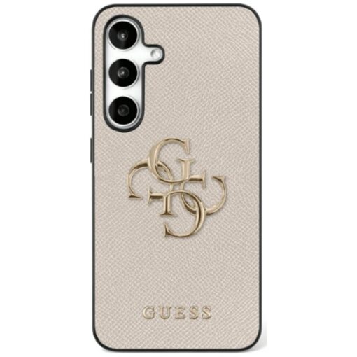 Guess HC PU Grained Big 4G and Classic Logo case for Samsung Galaxy S25 beige