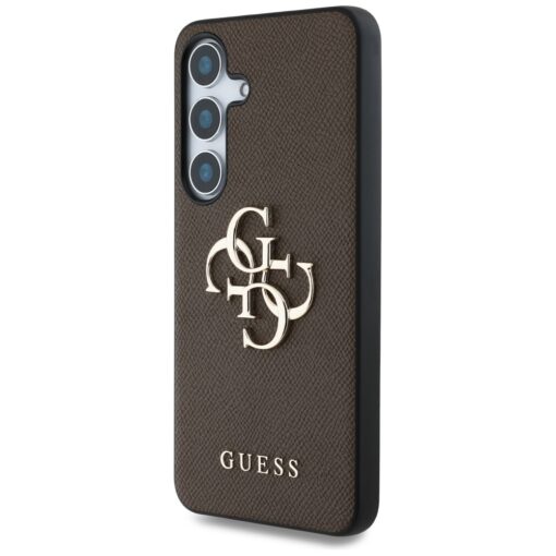 Guess HC PU Grained Big 4G and Classic Logo case for Samsung Galaxy S25 brown - Image 2