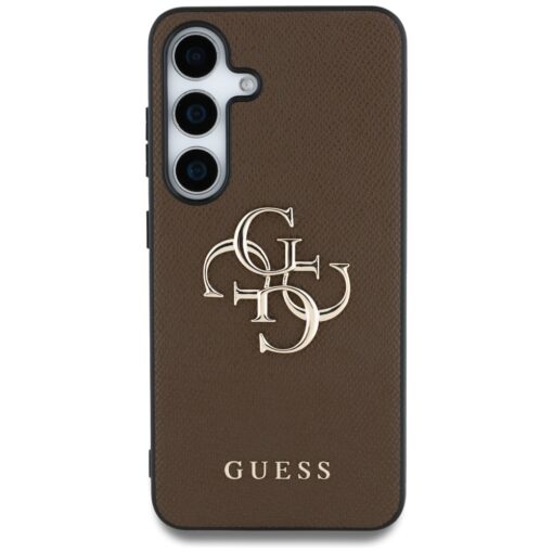 Guess HC PU Grained Big 4G and Classic Logo case for Samsung Galaxy S25 brown - Image 3